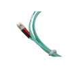2m LC to ST Duplex OM3 Multimode Aqua Fibre Optic Patch Cable with 3mm Jacket