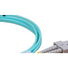 2m SC to SC Duplex OM3 Multimode Aqua Fibre Optic Patch Cable with 3mm Jacket