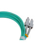 3m SC to SC Duplex OM3 Multimode Aqua Fibre Optic Patch Cable with 3mm Jacket