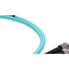 1m SC to ST Duplex OM3 Multimode Aqua Fibre Optic Patch Cable with 3mm Jacket