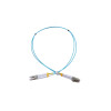 0.5m LC to LC Duplex OM4 Multimode Aqua Fibre Optic Patch Cable with 2mm Jacket