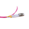 0.5m LC to LC Duplex OM4 Multimode Erika Violet Fibre Optic Patch Cable with 2mm Jacket