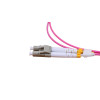 0.5m LC to LC Duplex OM4 Multimode Erika Violet Fibre Optic Patch Cable with 2mm Jacket