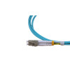 2m LC to LC Duplex OM4 Multimode Aqua Fibre Optic Patch Cable with 2mm Jacket