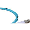 2m LC to LC Duplex OM4 Multimode Aqua Fibre Optic Patch Cable with 2mm Jacket