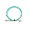 2m LC to LC Duplex OM4 Multimode Aqua Fibre Optic Patch Cable with 3mm Jacket