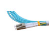 5m LC to LC Duplex OM4 Multimode Aqua Fibre Optic Patch Cable with 2mm Jacket