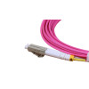 5m LC to LC Duplex OM4 Multimode Erika Violet Fibre Optic Patch Cable with 2mm Jacket
