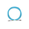 7m LC to LC Duplex OM4 Multimode Aqua Fibre Optic Patch Cable with 2mm Jacket