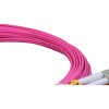 7m LC to LC Duplex OM4 Multimode Erika Violet Fibre Optic Patch Cable with 2mm Jacket