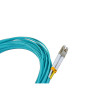 10m LC to LC Duplex OM4 Multimode Aqua Fibre Optic Patch Cable with 2mm Jacket