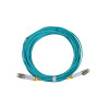 10m LC to LC Duplex OM4 Multimode Aqua Fibre Optic Patch Cable with 2mm Jacket
