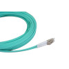 10m LC to LC Duplex OM4 Multimode Aqua Fibre Optic Patch Cable with 3mm Jacket