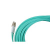 10m LC to LC Duplex OM4 Multimode Aqua Fibre Optic Patch Cable with 3mm Jacket