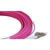 10m LC to LC Duplex OM4 Multimode Erika Violet Fibre Optic Patch Cable with 2mm Jacket