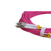 15m LC to LC Duplex OM4 Multimode Erika Violet Fibre Optic Patch Cable with 2mm Jacket