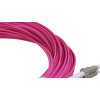 15m LC to LC Duplex OM4 Multimode Erika Violet Fibre Optic Patch Cable with 2mm Jacket