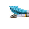 20m LC to LC Duplex OM4 Multimode Aqua Fibre Optic Patch Cable with 2mm Jacket