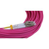 20m LC to LC Duplex OM4 Multimode Erika Violet Fibre Optic Patch Cable with 2mm Jacket