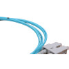 2m LC to SC Duplex OM4 Multimode Aqua Fibre Optic Patch Cable with 2mm Jacket