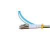1m LC to ST Duplex OM4 Multimode Aqua Fibre Optic Patch Cable with 2mm Jacket