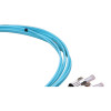 2m LC to ST Duplex OM4 Multimode Aqua Fibre Optic Patch Cable with 2mm Jacket