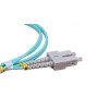 1m SC to SC Duplex OM4 Multimode Aqua Fibre Optic Patch Cable with 3mm Jacket