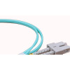 1m SC to SC Duplex OM4 Multimode Aqua Fibre Optic Patch Cable with 3mm Jacket