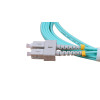 3m SC to SC Duplex OM4 Multimode Aqua Fibre Optic Patch Cable with 3mm Jacket