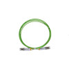2m LC to LC Duplex OM5 Multimode Lime Green Fibre Optic Patch Cable with 2mm Jacket