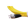 5m FC to FC Duplex OS2 Singlemode Yellow Fibre Optic Patch Cable with 3mm Jacket