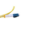 1m FC to LC Duplex OS2 Singlemode Yellow Fibre Optic Patch Cable with 2mm Jacket