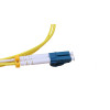 1m FC to LC Short Boot (14.5mm) Duplex OS2 Singlemode Yellow Fibre Optic Patch Cable with 2mm Jacket