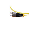 1m FC to LC Short Boot (14.5mm) Duplex OS2 Singlemode Yellow Fibre Optic Patch Cable with 2mm Jacket