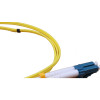1m FC to LC Short Boot (14.5mm) Duplex OS2 Singlemode Yellow Fibre Optic Patch Cable with 2mm Jacket