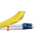 5m FC to LC Duplex OS2 Singlemode Yellow Fibre Optic Patch Cable with 2mm Jacket