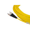 15m FC to LC Duplex OS2 Singlemode Yellow Fibre Optic Patch Cable with 3mm Jacket