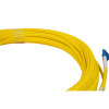 15m FC to LC Duplex OS2 Singlemode Yellow Fibre Optic Patch Cable with 3mm Jacket