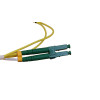 0.5m LC APC to LC APC Duplex OS2 Singlemode Yellow Fibre Optic Patch Cable with 2mm Jacket