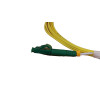 0.5m LC APC to LC APC Duplex OS2 Singlemode Yellow Fibre Optic Patch Cable with 2mm Jacket