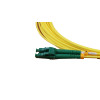 5m LC APC to LC APC Duplex OS2 Singlemode Yellow Fibre Optic Patch Cable with 2mm Jacket