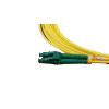 5m LC APC to LC APC Duplex OS2 Singlemode Yellow Fibre Optic Patch Cable with 2mm Jacket