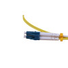 0.5m LC to LC Duplex OS2 Singlemode Yellow Fibre Optic Patch Cable with 2mm Jacket