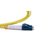 1.5m LC to LC Duplex OS2 Singlemode Yellow Fibre Optic Patch Cable with 2mm Jacket