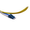 1m LC to LC Short Boot (14.5mm) Duplex OS2 Singlemode Yellow Fibre Optic Patch Cable with 2mm Jacket