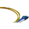 1m LC to LC Duplex OS2 Singlemode Yellow Fibre Optic Patch Cable with 2mm Jacket