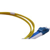 1m LC to LC Short Boot (14.5mm) Duplex OS2 Singlemode Yellow Fibre Optic Patch Cable with 2mm Jacket