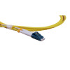 3m LC to LC Short Boot (14.5mm) Duplex OS2 Singlemode Yellow Fibre Optic Patch Cable with 2mm Jacket