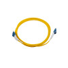 2m LC to LC Duplex OS2 Singlemode Yellow Fibre Optic Patch Cable with 2mm Jacket and 45 Degree Boot on One End