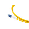 2m LC to LC Duplex OS2 Singlemode Yellow Fibre Optic Patch Cable with 3mm Jacket